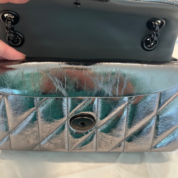 NWOT Coach- Tabby 26 Quilted Shoulder Bag- Anthracite/Pewter - Picture 3 of 3